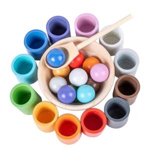Rainbow Ball Matching Cups for Toddlers