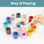 Rainbow Ball Matching Cups for Toddlers