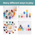 Rainbow Ball Matching Cups for Toddlers