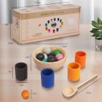 Rainbow Ball Matching Cups for Toddlers