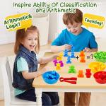 Counting Color Sorting Animal Toys with Bowls