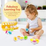 Coogam Colorful Matching Eggs Puzzle Set for Toddlers