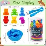Counting Color Sorting Animal Toys with Bowls