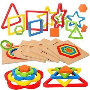 Wooden Shape Sorting Puzzle for Toddlers
