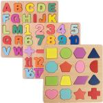 Wooden Alphabet and Number Puzzles for Toddlers