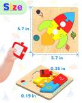 Wooden Vehicle Shape Puzzles for Toddlers Ages 1-3