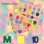 Wooden Alphabet and Number Puzzles for Toddlers
