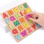 Wooden Alphabet and Number Puzzles for Toddlers