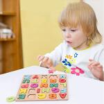 Wooden Alphabet and Number Puzzles for Toddlers