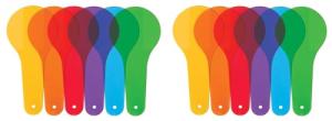 12 Color Paddles for Montessori Learning Fun