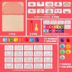 Rainbow Stacking and Color Sorting Montessori Toys