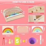 Rainbow Stacking and Color Sorting Montessori Toys