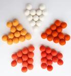 Mini Felt Balls in Orange - 60 Pcs