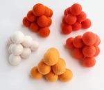 Mini Felt Balls in Orange - 60 Pcs