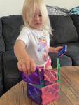 CreateOn Crayola Glitter Magnetic Tiles Building Set