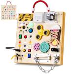 Montessori Wooden Busy Board for Toddlers