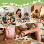 Montessori Wooden Busy Board for Toddlers