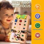 Montessori Busy Board Sensory Toy for Toddlers