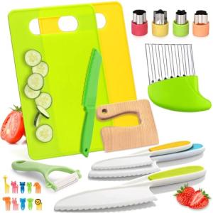 Kids Cooking Knife Set with 23 Safe Tools