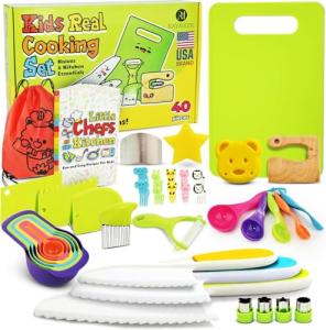 Kid-Friendly Cooking Knife Set with Accessories