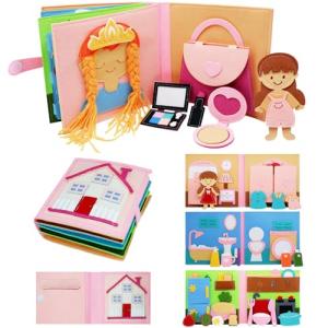 BizyKoady Montessori Felt Busy Book for Kids