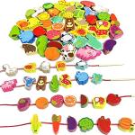 Montessori Wooden Lacing Beads for Kids