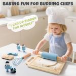 Wooden Kids Cooking Set with Kitchen Tools
