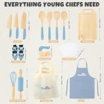 Wooden Kids Cooking Set with Kitchen Tools