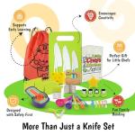 Kid-Friendly Cooking Knife Set with Accessories