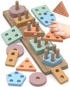 Walenced Montessori Stacking Blocks for Toddlers