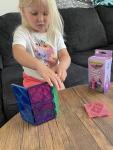 CreateOn Crayola Glitter Magnetic Tiles Building Set