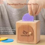 Woodtoe Montessori Coin Box for Toddlers 18+ Months