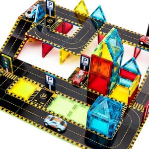 Magnetic Tiles Road Set for Creative Play