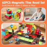 Magnetic Tiles Road Set for Creative Play