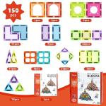 250PCS Magnetic Tiles for Toddler Learning Fun