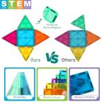 110PCS Magnetic Tiles with Cars – STEM Building Fun