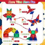 Felikray 36pcs Mini Magnetic Tiles for Kids
