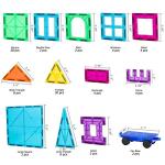110PCS Magnetic Tiles with Cars – STEM Building Fun