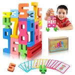 20 Wooden Number Building Blocks for Learning Fun