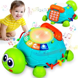 Musical Crawling Turtle Toy for Infants