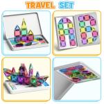 42PCS Travel Magnetic Tiles Set for Kids
