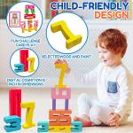 20 Wooden Number Building Blocks for Learning Fun