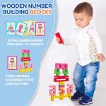 20 Wooden Number Building Blocks for Learning Fun