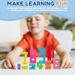 20 Wooden Number Building Blocks for Learning Fun