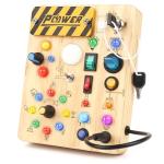 Montessori Busy Board with LED for Toddlers