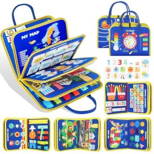 URMYWO Montessori Busy Board for Toddlers 1-4 Years