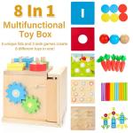 Kizfarm 8-in-1 Wooden Montessori Play Kit