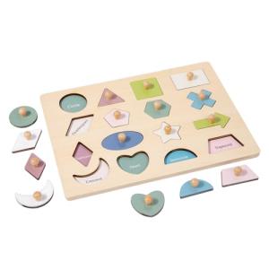 Wooden Shape Puzzles for Toddlers 18-24 Months