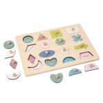 Wooden Shape Puzzles for Toddlers 18-24 Months