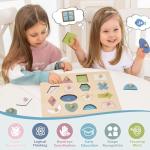 Wooden Shape Puzzles for Toddlers 18-24 Months